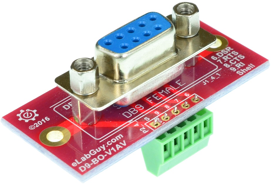 DB9 COM Port RS232 Female vertical connector Breakout Board